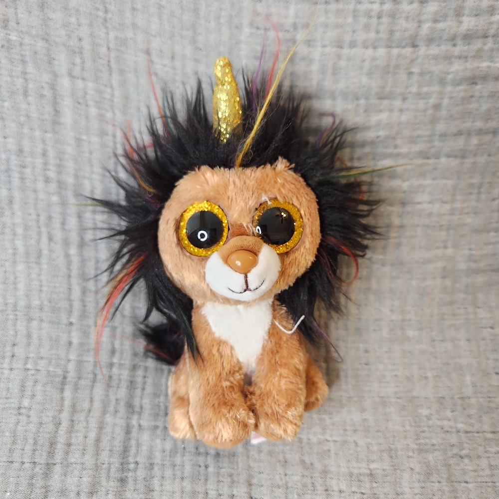 TY Beanie Boos BIG EYE RAMSEY UNICORN LION 7" Plush STUFFED ANIMAL Toy 2018